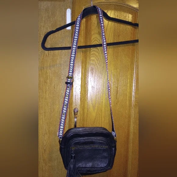 Twig arrow Bags Twig Arrow Black Leather Crossbody Bag